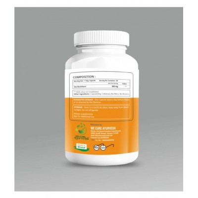 WECURE AYURVEDA Sea buckthorn Seed Organics Whole Food Multivitamin for Adult 40+ 60 Capsules 60 gm Multivitamins Tablets