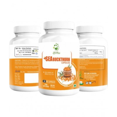 WECURE AYURVEDA Sea buckthorn Seed Organics Whole Food Multivitamin for Adult 40+ 60 Capsules 60 gm Multivitamins Tablets