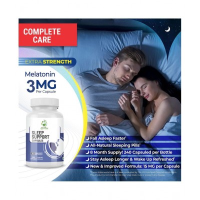 WECURE AYURVEDA Sleep Support 500mg Melatonin 3 mg Capsule 500 mg Pack Of 1