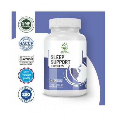 WECURE AYURVEDA Sleep Support Melatonin 3mg Sleeping Aid Capsule 500 mg Pack Of 1 WECURE AYURVEDA Sleep Support Melatonin 3mg Sleeping Aid Capsule 500 mg Pack Of 1
