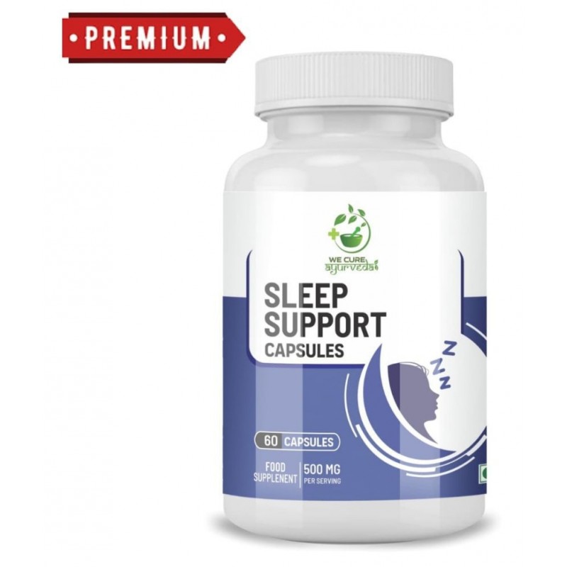 WECURE AYURVEDA Sleep Support Premium Capsule 500 mg Pack Of 1