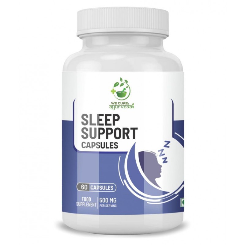 WECURE AYURVEDA Sleep Support for Men and Women 500 mg Capsule 500 mg Pack Of 1