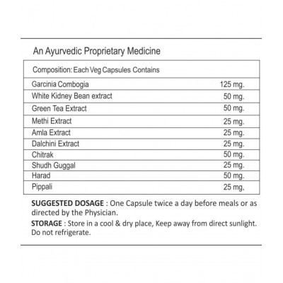 WECURE AYURVEDA Slim fit 120 Capsule Combo pack of 2 Capsule 200 gm Pack Of 2