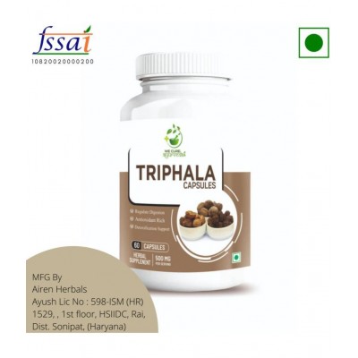 WECURE AYURVEDA Triphala Digestion Immune System Support, Nutrient Dense,  Organic 60 Capsules 50 gm Multivitamins Capsule