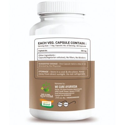 WECURE AYURVEDA Triphala Digestion Immune System Support, Nutrient Dense,  Organic 60 Capsules 50 gm Multivitamins Capsule