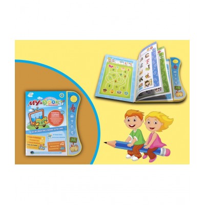 WISHKEY Interactive Learning Phonetic Children Educational Book English Reading Electronic Activity Pre-schoolers Learning Aid With Music For Kids (Pack Of 1, Multicolor)