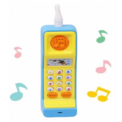 WISHKEY Kids Electronic Mobile Toy Phone, Interactive Plastic Keypad Cell Phone with Music, Lights, Talking, Animal Sounds for Baby Toddlers Boys and Girls