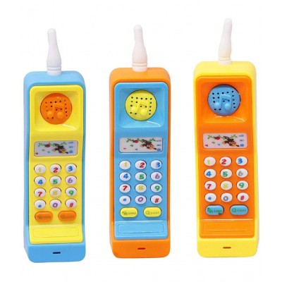 WISHKEY Kids Electronic Mobile Toy Phone, Interactive Plastic Keypad Cell Phone with Music, Lights, Talking, Animal Sounds for Baby Toddlers Boys and Girls