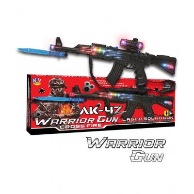 WISHKEY Miniature Laser Toy Action Gun with Rotating Flash Light, Thrilling Musical Sound Effects with Vibration, Realistic Gun Game for Kids & Boys