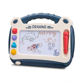 WISHKEY Platsic 2 In 1 Magic Slate Magnetic Drawing Erasable Doodle Pad Board For Writing & Sketching, Fun Educational Learning Toys & Games For Boys & Girls