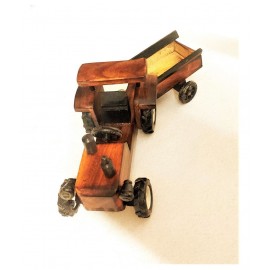 WOODEN  SMALL TRACTOR TROLEY TOY GAME FOR KIDS &  SHOWPIECE DECOR