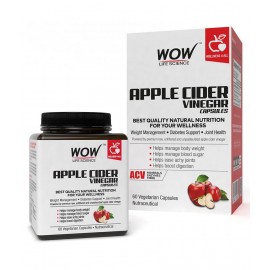 WOW Life Science Apple Cider Vinegar Capsules, 60 Capsules