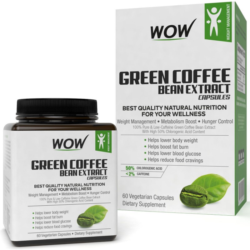 WOW Life Science Green Coffee Bean Extract Capsules, 60 Capsules WOW Life Science Green Coffee Bean Extract Capsules, 60 Capsules