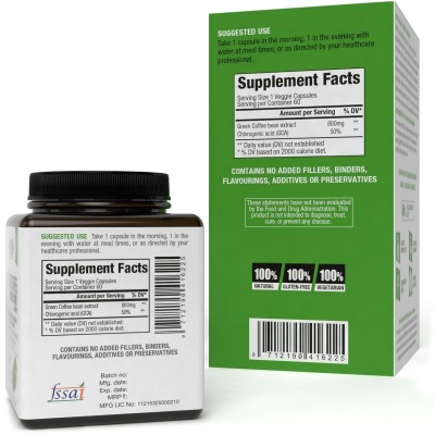 WOW Life Science Green Coffee Bean Extract Capsules, 60 Capsules WOW Life Science Green Coffee Bean Extract Capsules, 60 Capsules