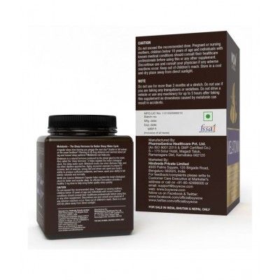 WOW Life Science Melatonin - 3mg - 60 Vegetarian Capsules