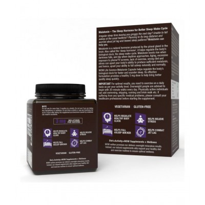 WOW Life Science Melatonin - 3mg - 60 Vegetarian Capsules