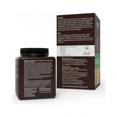 WOW Life Science Vitamin K2 Capsules - 100mcg - 60 Vegetarian Capsules