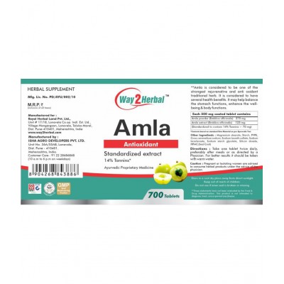 Way2Herbal Amla Tablet 700 no.s Pack Of 1