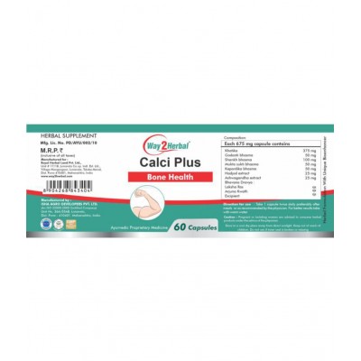 Way2Herbal CALCI PLUS Capsule 60 no.s Pack Of 1