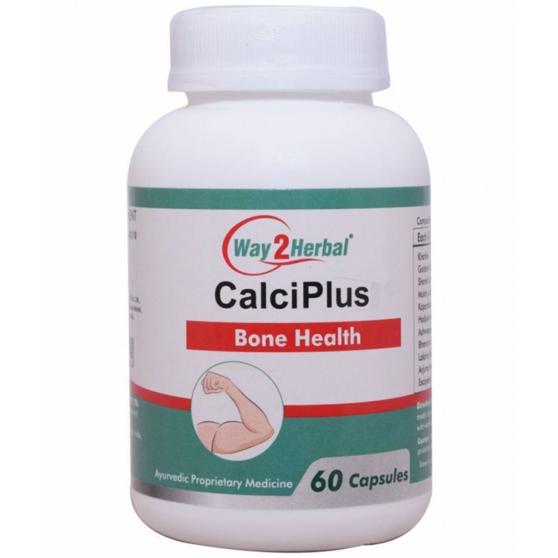 Way2Herbal CALCI PLUS Capsule 60 no.s Pack Of 1