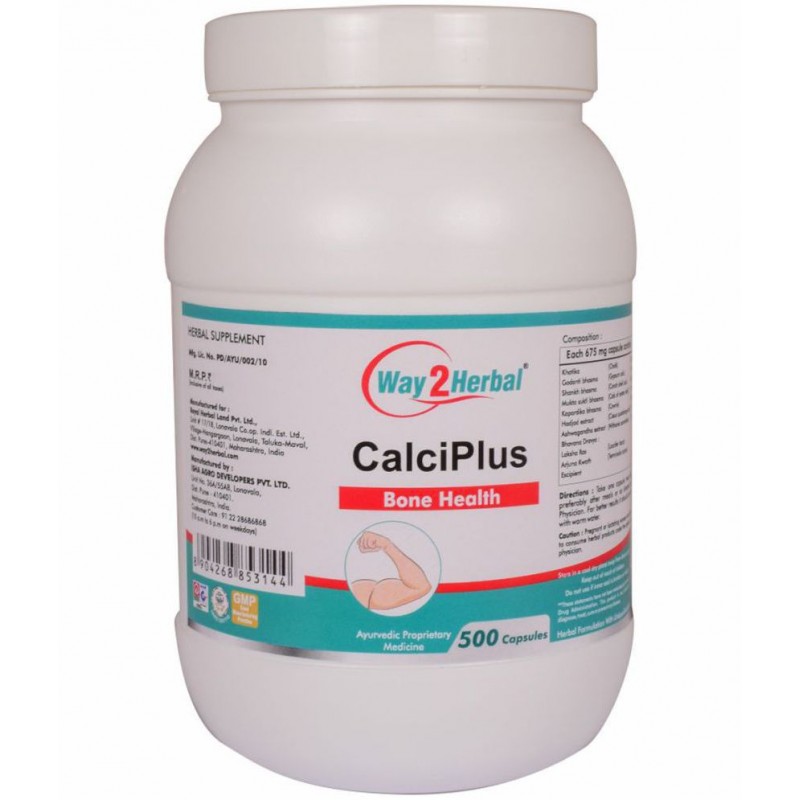 Way2Herbal CALCIPLUS Capsule 500 no.s Pack Of 1