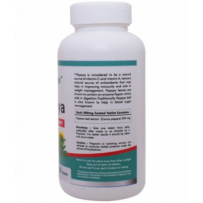 Way2Herbal Papaya Tablet 120 no.s Pack Of 1