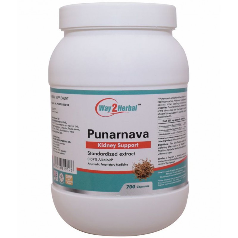 Way2Herbal Punarnava Capsule 700 no.s Pack Of 1