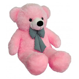 Webby 3 Feet Huggable Teddy Bear with Neck Bow (Pink)