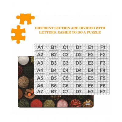 Webby Abstract Spices Wooden Jigsaw Puzzle, 500 Pieces
