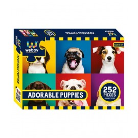 Webby Adorable Puppies Cardboard Jigsaw Puzzle, 252 pieces