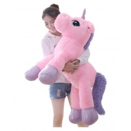 Webby Big Size Funny Unicorn Stuffed Animal Plush Toy, 100CM, Pink