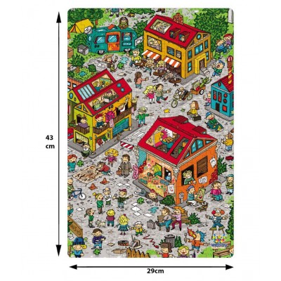 Webby City Life Illustration Cardboard Jigsaw Puzzle, 252 pieces