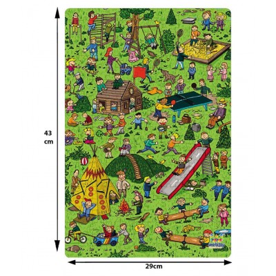 Webby City Park Illustration Wooden Jigsaw Puzzle, 252 Pieces