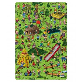 Webby City Park Illustration Wooden Jigsaw Puzzle, 252 Pieces