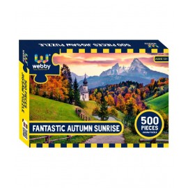 Webby Fantastic Autumn Sunrise Cardboard Jigsaw Puzzle, 500 Pieces