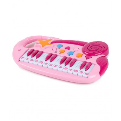 Webby Musical Fun 24-Key Piano with Record & Playback Toy (Pink)