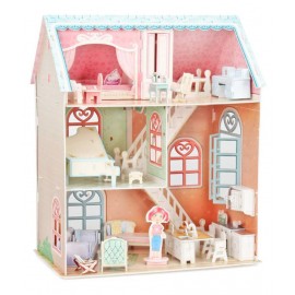 Webby Musician House 3D Puzzle Dollhouse with Furniture, 105 Pieces