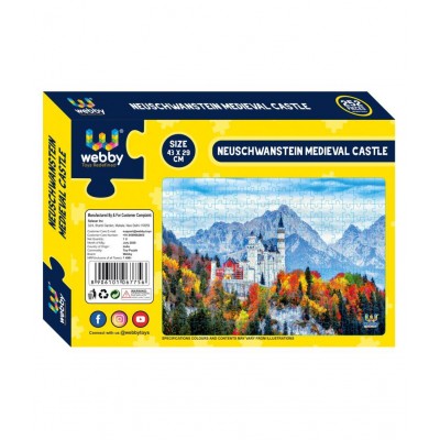 Webby Neuschwanstein Medieval Castle Cardboard Jigsaw Puzzle, 252 pieces