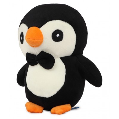 Webby Soft Animal Plush Penguin Toy 20cm, Black