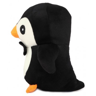 Webby Soft Animal Plush Penguin Toy 20cm, Black