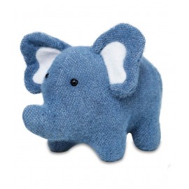 Webby Soft Standing Animal Plush Elephant Toy, Blue 30cm