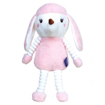 Webby Soft Standing Animal Plush Poodle Toy, Pink 25cm