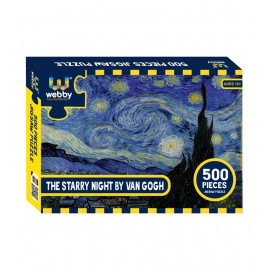 Webby The Starry Night by Van Gogh Cardboard Jigsaw Puzzle, 500 Pieces