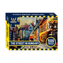 Webby The Street In Hungary Cardboard Jigsaw Puzzle, 500 Pieces
