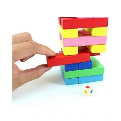 Webby Wooden Colorful Building Blocks Educational Game Toy 48 Pcs