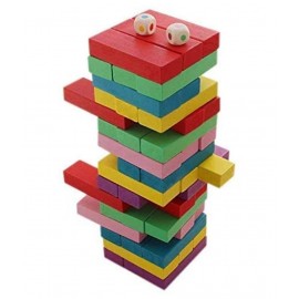 Webby Wooden Colorful Building Blocks Educational Game Toy 48 Pcs