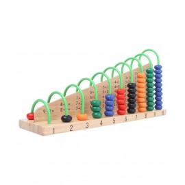 Webby Wooden Educational Add and Subtract Abacus Toy, Multi Color