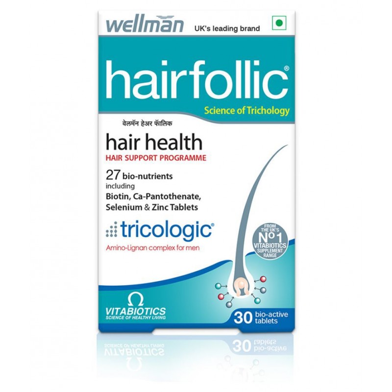 Wellman Hairfollic hair supplement 30 no.s Multivitamins Tablets