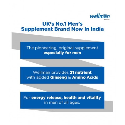 Wellman Multivitamin Tablets for Men - 30 Tablets Multivitamin 30 mg Multivitamins Tablets