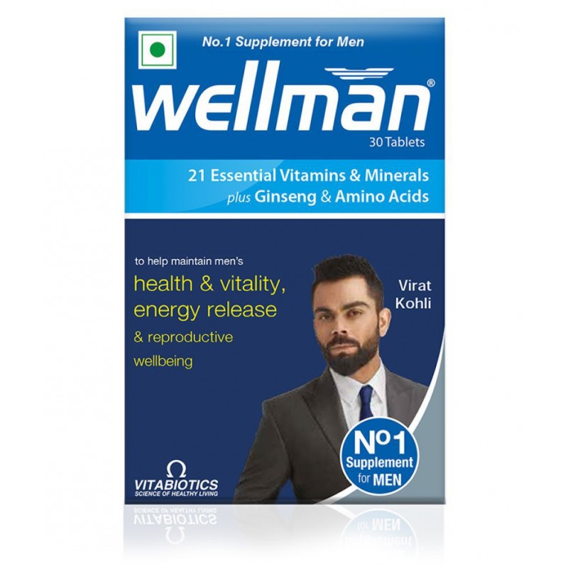 Wellman Multivitamin Tablets for Men - 30 Tablets Multivitamin 30 mg Multivitamins Tablets